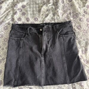 Abercrombie & Fitch Charcoal Denim Skirt
